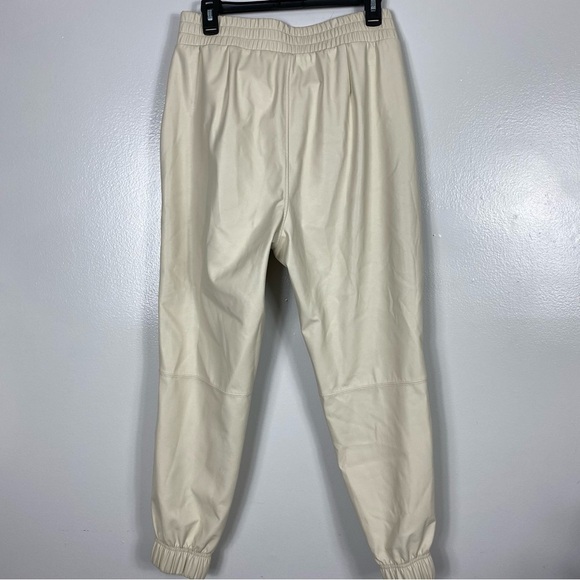 Calia faux leather jogger high rise Ivory color - Picture 4 of 9
